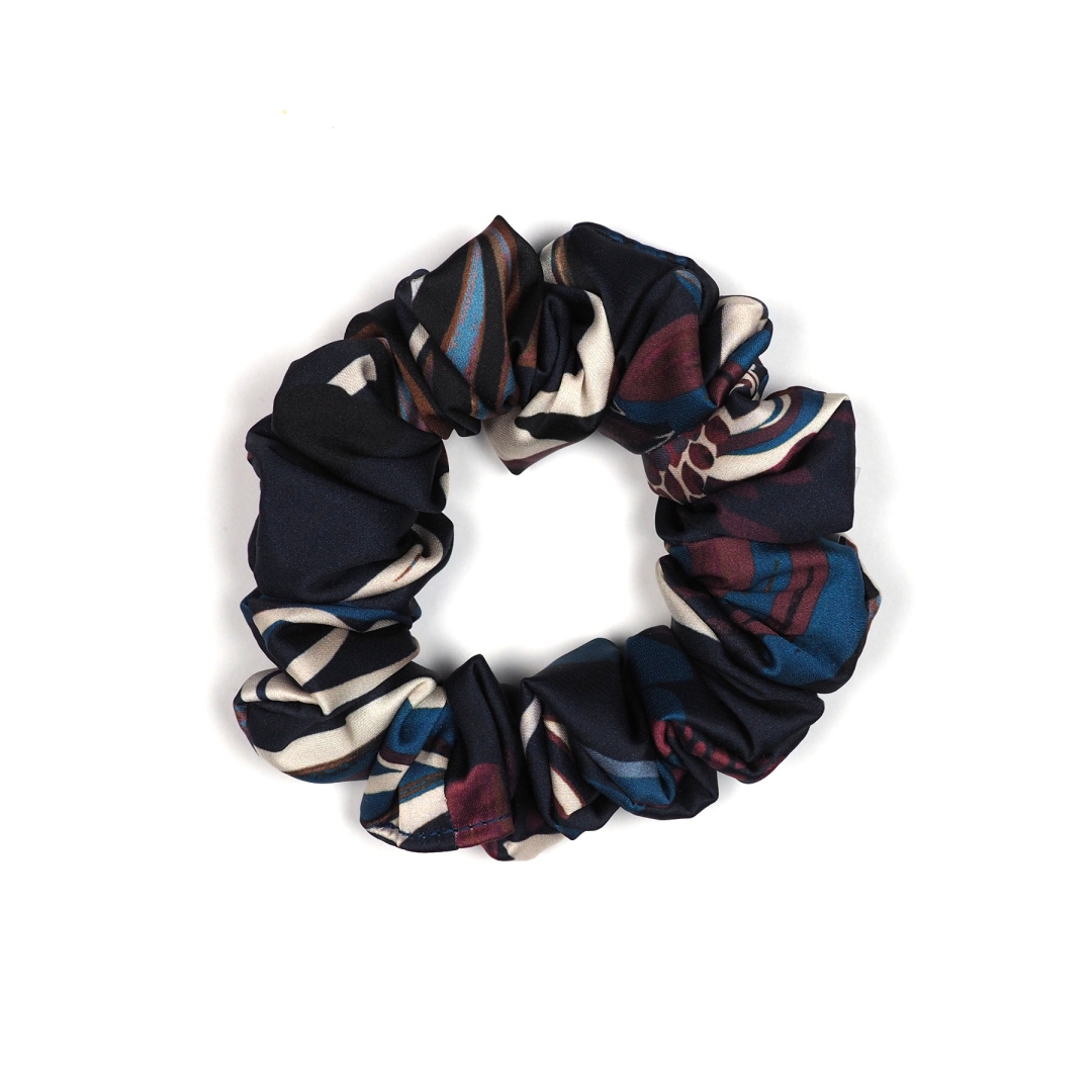 JG-039 Gruba gumka do koka scrunchie Paryski Zmierzch